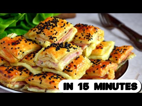 Puff Pastry Ham & Cheese Pockets That Will Blow Your Mind! 🧀🍖