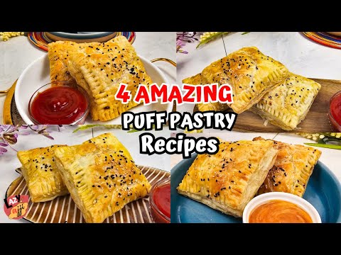 Puff Pastry Recipe | 4 Delicious Puff Pastry Filling Recipes | Puff Pastry Creations