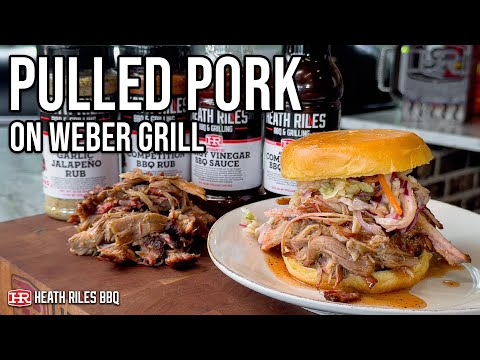 Pulled Pork on the Weber Kettle Charcoal Grill – Snake Method Grilling | Heath Riles BBQ