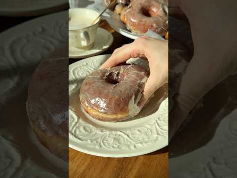 pumpkin donuts with maple bourbon glaze 🍩🍂🤎 #fallbaking #donutrecipe #breakfast #brunch #recipe
