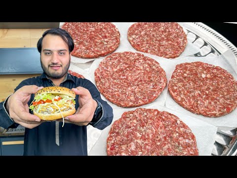 Qeema Burger Recipe – Beef Patty Restaurant Style (GIVEAWAY)
