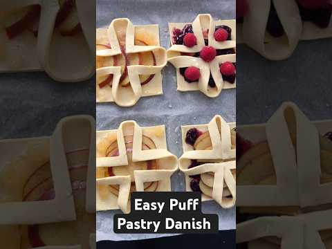QUICK DANISH PASTRIES The BEST way to use your puff pastry #puffpastry #easyrecipes #weekendvibes