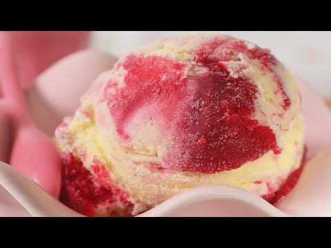 Raspberry Swirl Ice Cream Recipe Demonstration – Joyofbaking.com