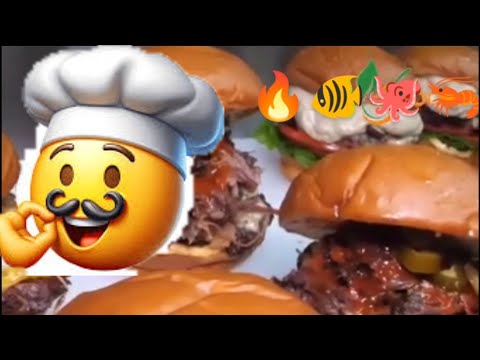 Rich Juicy Burger ! How to make Hamburger all ingredients are Cooked. By hand