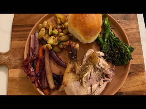 Roasted Chicken and Rolls
