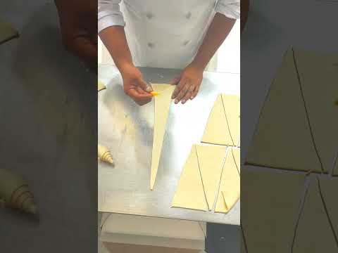 rolling the croissant 🥐#croissant  #shorts #bake