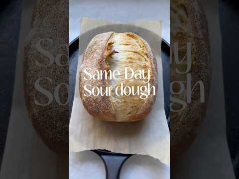 SAME DAY SOURDOUGH ,QUICK SOURDOUGH (RECIPE IN DESCRIPTION) #fermentedbread #sourdough #baking