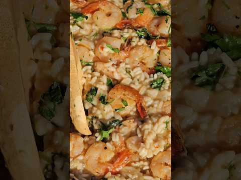Shrimp Risotto 🇮🇹 #shrimp #shrimpsrecipe #italianfood #risotto  #summerrecipe