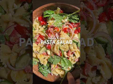 simple and easy pasta salad 🤤 #pastasalad #pastalover #saladrecipe #saladlover #salads #healthy