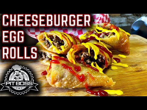SIMPLY THE BEST CHEESEBURGER EGG ROLLS MADE ON FLAT TOP GRILL! ULTIMATE PIT BOSS SIERRA GRIDDLE COOK