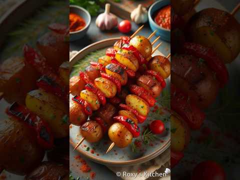 Smoky BBQ Potato Skewers for Dinner – #recipe in description