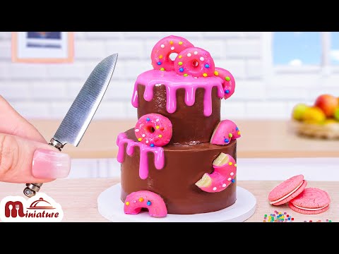 So Sweet Miniature Double Layer Donut Delight Recipe | ASMR Cooking Mini Food