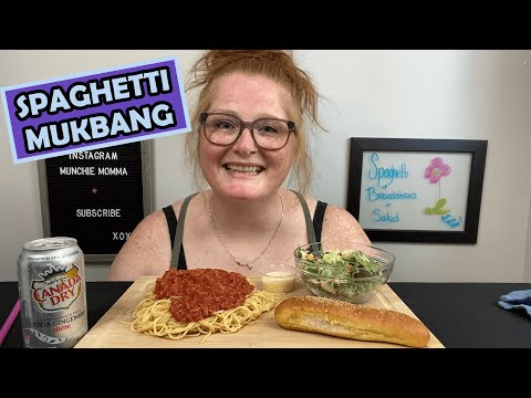 SPAGHETTI DINNER MUKBANG – EAT WITH ME