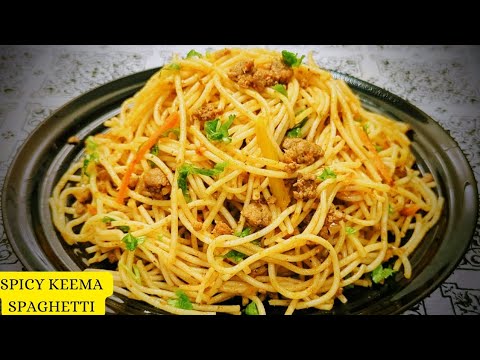 Spicy Beef Keema Spaghetti Recipe 🍜|Spaghetti Recipe|Chicken Vegetable Spaghetti
