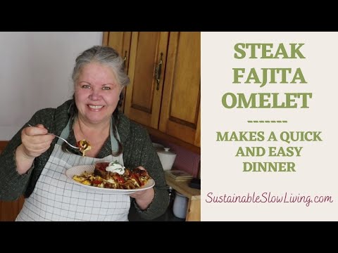 Steak Fajita Omelet Recipe | QUICK & EASY Dinner or Breakfast Idea