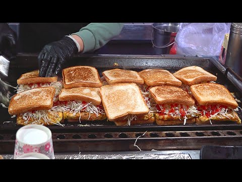 Street Toast Master who Only Sells for 3 Hours in the Morning? Myeongdong Toast – Korean street food
