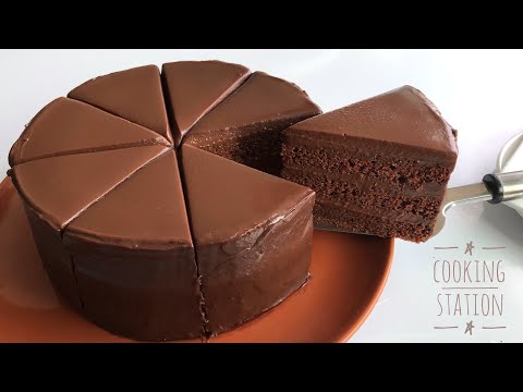 SUPER AMAZING  MOIST CHOCOLATE CAKE RECIPE | เค้กช็อกโกแลตหน้านิ่ม สูตรหน้านิ่ม วิธีราดหน้านิ่มง่ายๆ