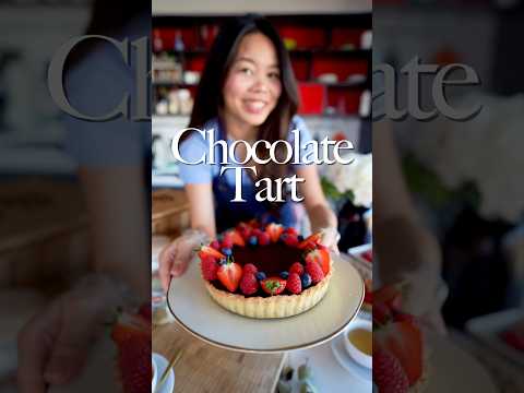 Super Easy Chocolate Tart 🍫🍓