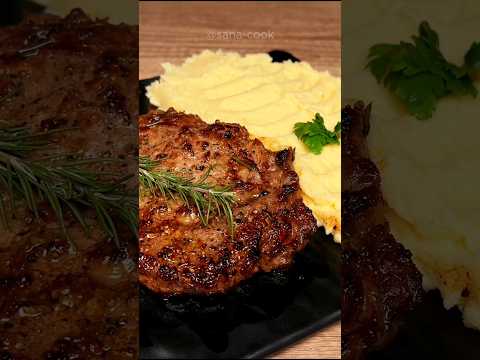 Super Juicy Steak with Mashed Potatoes #potato #shorts