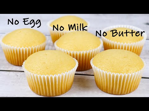 Super Moist Vanilla Cupcakes | No Egg No Milk No Butter Cake
