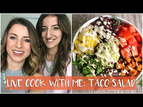 TACO SALAD BOWL | LIVE COOK WITH ME