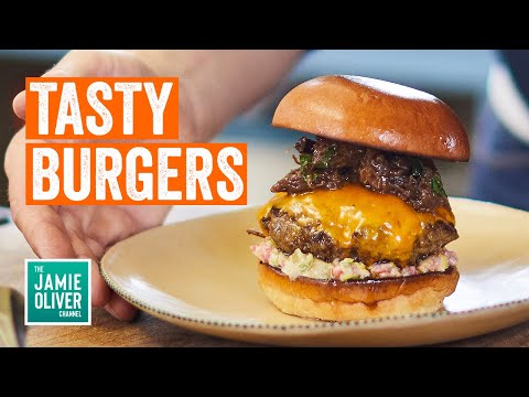 Tasty Homemade Burgers | Jamie Oliver Recipes