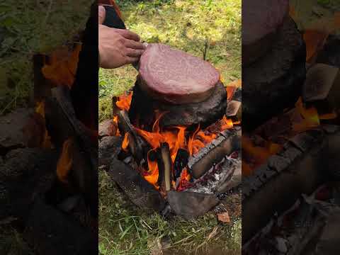 That's what meat is made for🔥#asmr  #nature #outdoorcooking #firekitchen