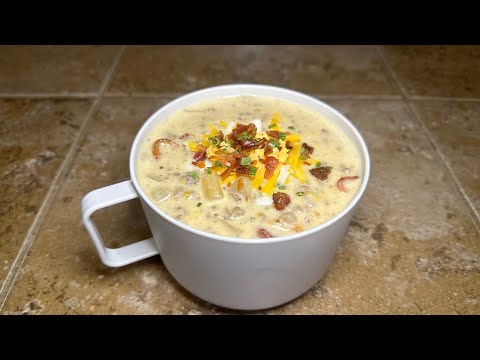 The BEST Crockpot BACON CHEESEBURGER SOUP
