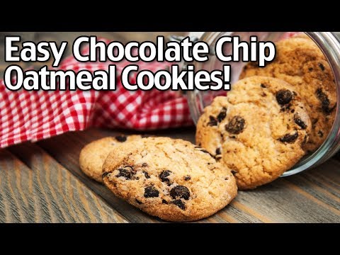 The BEST Easy Chocolate Chip Oatmeal Cookies! Grandma's Family Favorite!