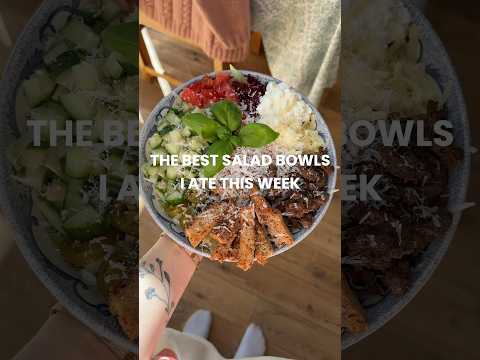 the BEST high protein low calorie salad bowls recipes 💕✨ #salad #highprotein #lowcalorie