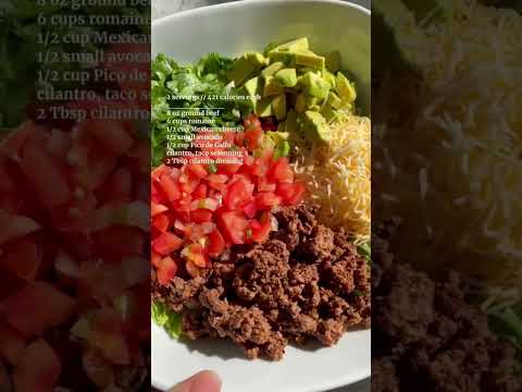 The BEST Taco Salad, Easy Lunches for Weight Loss from Trader Joe’s