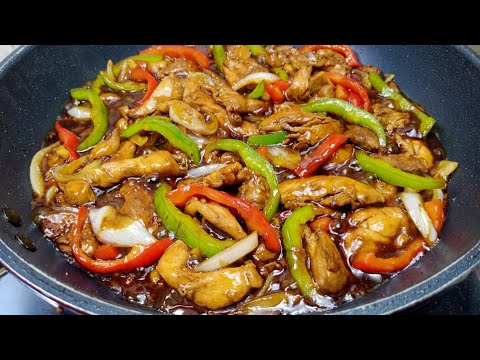 THE MOST DELICIOUS AND SUPER EASY CHICKEN BREAST RECIPE! #chickenandpepperstirfry