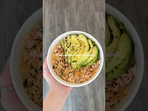 The perfect lazy dinner: Spicy Tuna Rice Bowl 🍚🍣 #easyrecipe #healthyfood