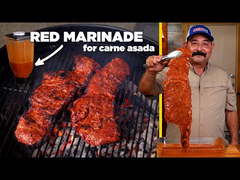 The SECRET RED MARINADE Recipe for CARNE ASADA used by Mexican Meat Markets & Restaurants
