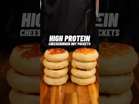The TASTIEST High Protein Cheeseburger Hot Pockets! 🔥🧀🥩🍔 31g Protein, ONLY 348 cals!