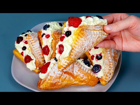 They will disappear in a minute! Ideal creamy puff pastry dessert