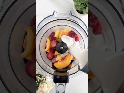 This 3 Ingredient Ice Cream is healthy and delicious! #icecream #fruit #fooddolls