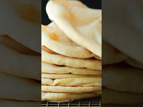 This Pita Bread Actually Puffs! 😍 (No Store-Bought Ever Again) #shorts