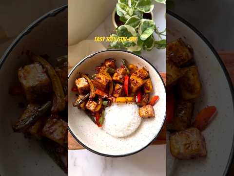Tofu stir-fry with steamed rice 🍚