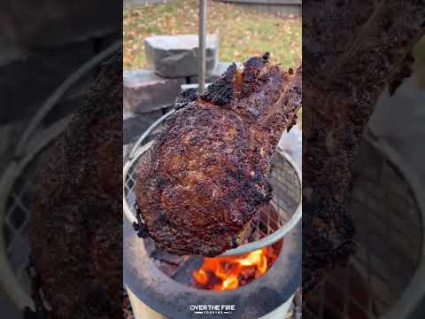Tomahawk Steak with Garlic Butter Lobster Recipe | Over The Fire Cooking by Derek Wolf