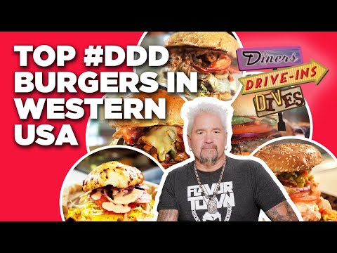 Top #DDD Burger Videos in the Western US | Diners, Drive-Ins and Dives | Food Network