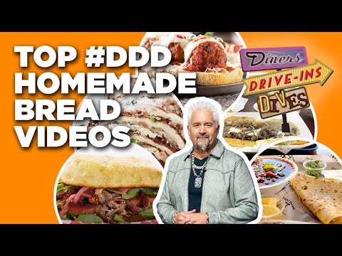 Top #DDD Homemade Bread Videos with Guy Fieri | Diners, Drive-Ins and Dives | Food Network