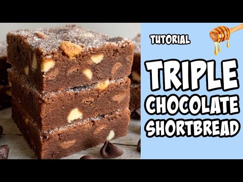 Triple Chocolate Shortbread! Recipe tutorial #shorts