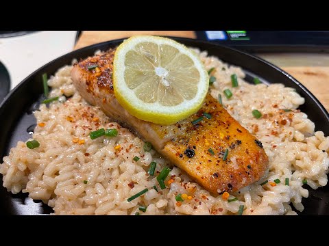 Trying to cook risotto and salmon for the first time