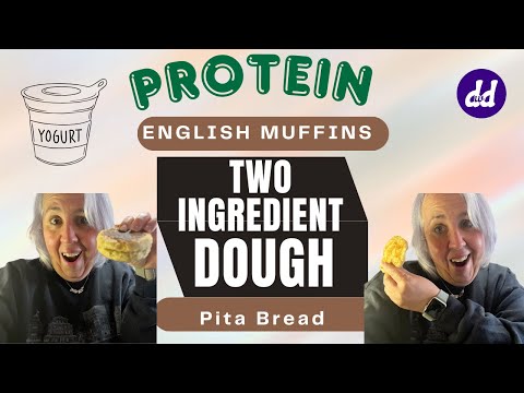 Two Ingredient English Muffins | Two Ingredient Dough Pita Bread | High Protein 2IG Dough Duo