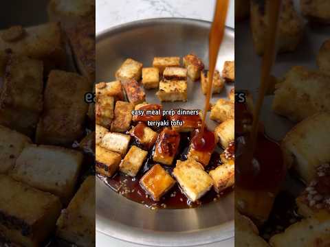 Vegan meal prep & high protein favorite – teriyaki tofu! #veganfood #recipe #mealprep #easyrecipe