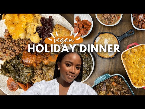 Vegan Thanksgiving and Christmas Recipes | mac and cheese, candied yams, jackfruit pot roast