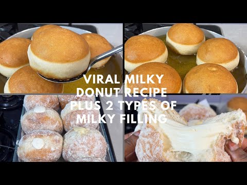 VIRAL MILKY DOUGHNUT | super easy |2 milk filling recipes