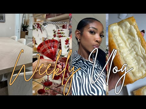 VLOG: MY NEW TABLE IS HERE! HOMEGOODS RUN SHOP WITH ME, MAKING STARBUCKS CHEESE DANISH FROM AT HOME