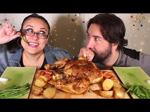 WE ARE BACK!!! FIRST VIDEO OF 2022 🎉 Whole Roasted Chicken Mukbang 먹방